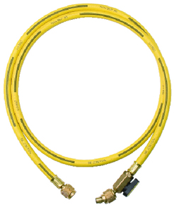 R-22用ボールバルブ付チャージングホース<br>(150cm黄)<br>25060【廃番】<br>￥12,000(税抜)