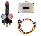 サイトグラス付ミニマニホールドセット<br>ロータリーホースロングタイプセット<br>SGM-SLR<br>￥42,000(税抜)